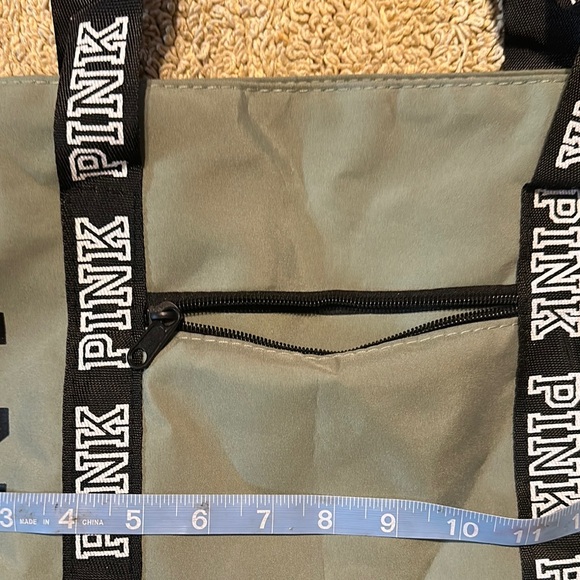 PINK Green and Black Color-Blocked Tote - Picture 4 of 9